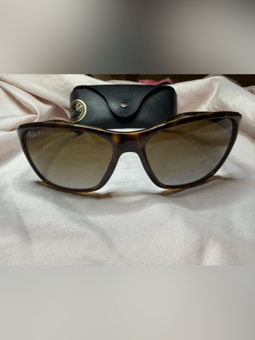 Ray-Ban Tortoise Frame Sunglasses with Brown Gradient Lenses